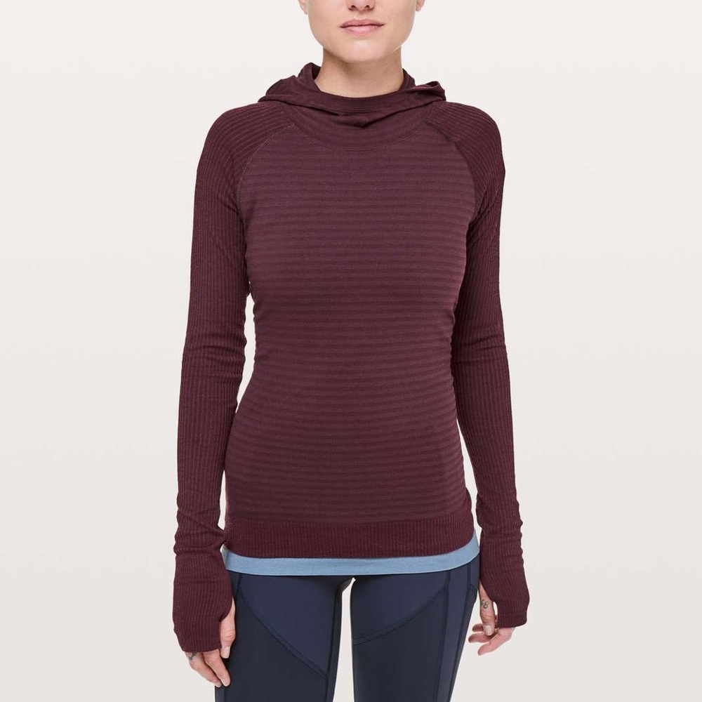 Lululemon Keep The Heat Thermal Hoodie Dark Adobe
size 6